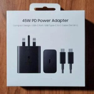 Samsung 45W Power Adapter (3-Pin) Wall Charger with 1.8M USB-C Fast Charging Cable