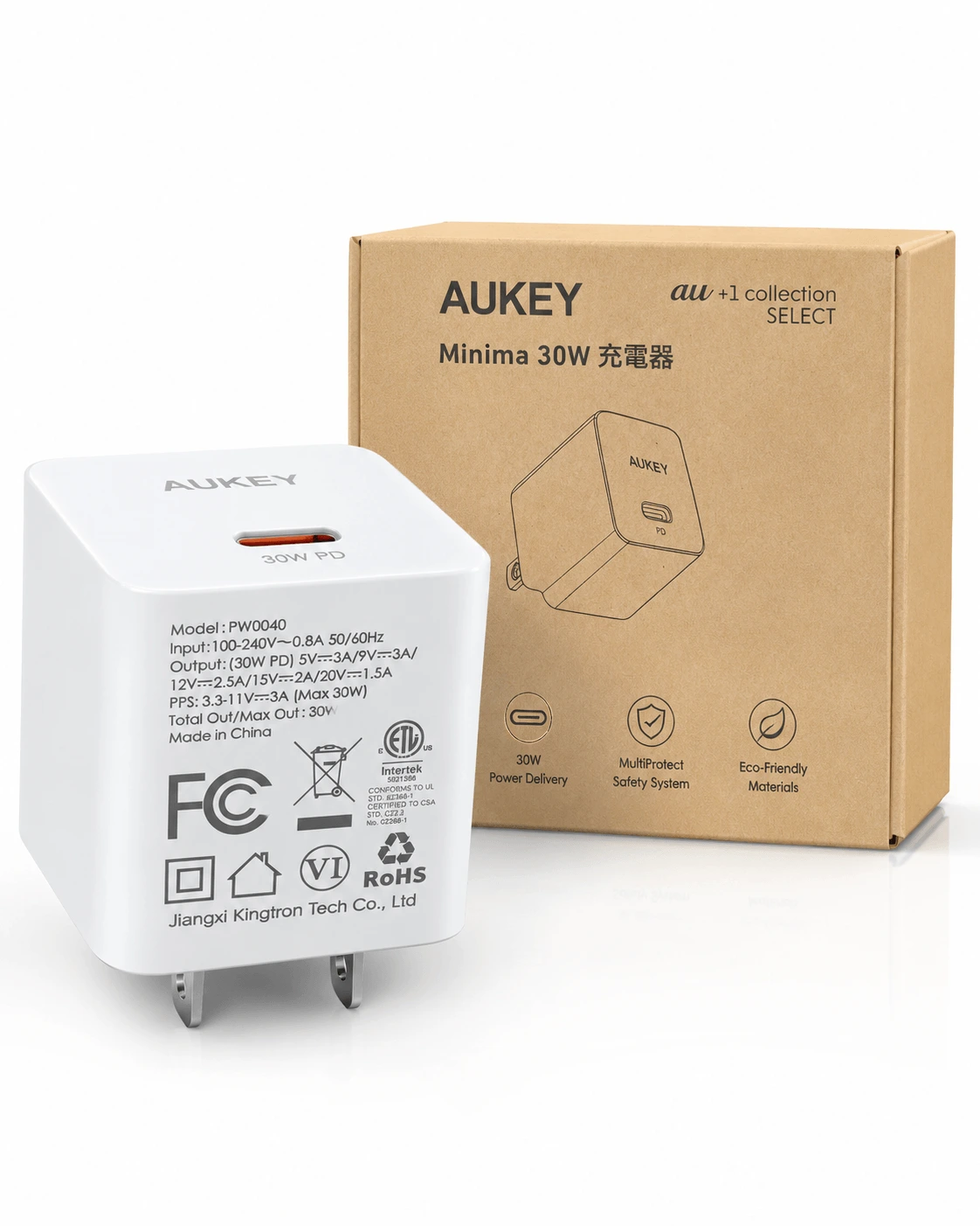 AUKEY Minima 30W PD Fast Charger USB-C Power Adapter