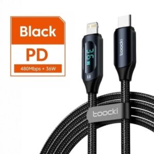 Toocki 36W Type-C to Lightning Display Cable 2M PD Fast Charging Cable