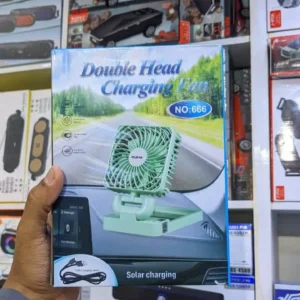 Double-Head Solar Charging Fan