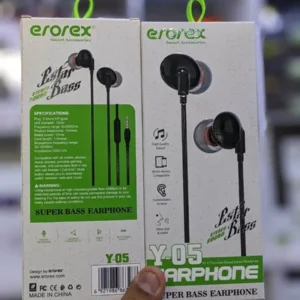 Erorex Y-05 Super Bass Wired Earphones with Microphone