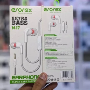 Erorex M17 Extra Bass Wired Earphones with Microphone