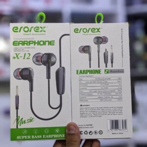 Erorex X-12 Super Bass Wired Earphones with Microphone