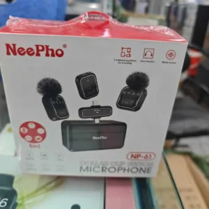 NeePho NP-61 Wireless Collar Clip Microphone with Charging Case & USB-C Receiver