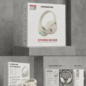 Monster Storm XKH03 Wireless Gaming Headphones RGB Headset