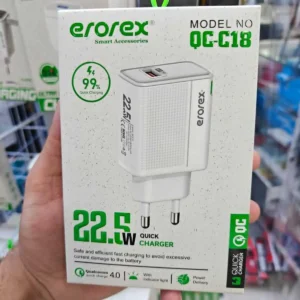 Erorex QC-C18 22.5W Quick Charger | QC 4.0 Fast Charging USB Wall Charger