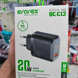 Erorex QC-C13 20W Quick Charger | PD & QC 4.0 USB Fast Wall Charger