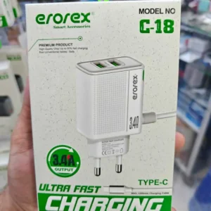 Erorex QC-C18 22.5W Quick Charger | QC 4.0 Fast Charging USB Wall Charger