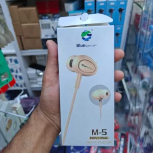 BlueSpectrum M-5 Universal Wired Earphones | Stereo Bass Earbuds with 3.5mm Jack
