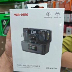 VEN-DENS VD-MIC017 Dual Wireless Microphone | Bluetooth 5.3 Live Streaming Mic