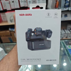 VEN-DENS VD-MIC028 Dual Wireless Microphone | AI Noise Cancellation Live Streaming Mic